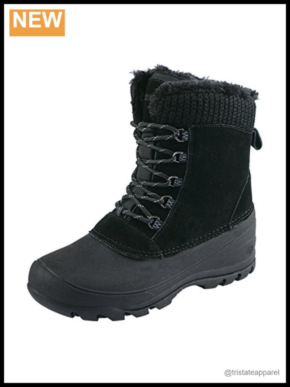 Northside Women's Ferndale Snow Boots Mid Calf Suede Lace Up Winter Waterproof